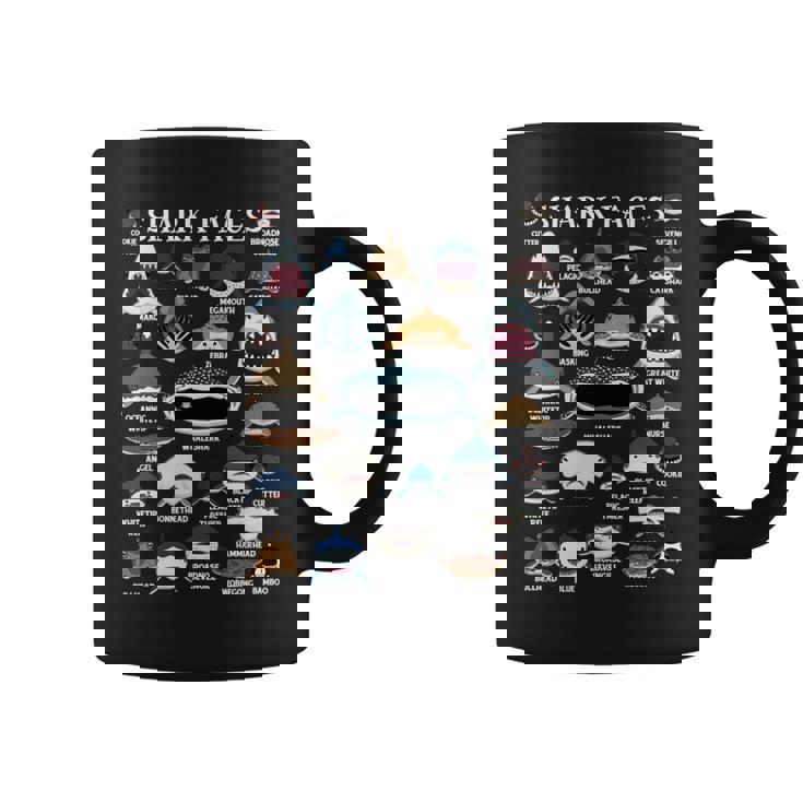 サメの種類 面白いサメの顔 サメの恋人 キッズ 先生 長袖tシャツ コーヒーマグ