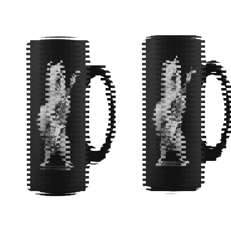 サモエド ギターを弾く ロックミュージック 犬好き コーヒーマグ