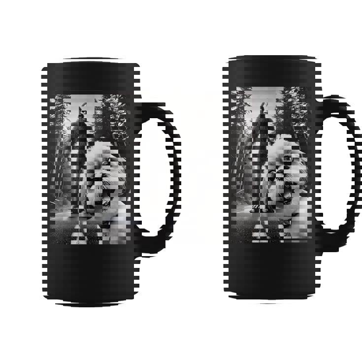 シーズーとビッグフットの森の冒険 コーヒーマグ