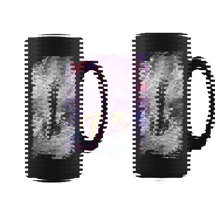 スペースキャットライディングアルパカユニコーン-ピザ＆タコス コーヒーマグ