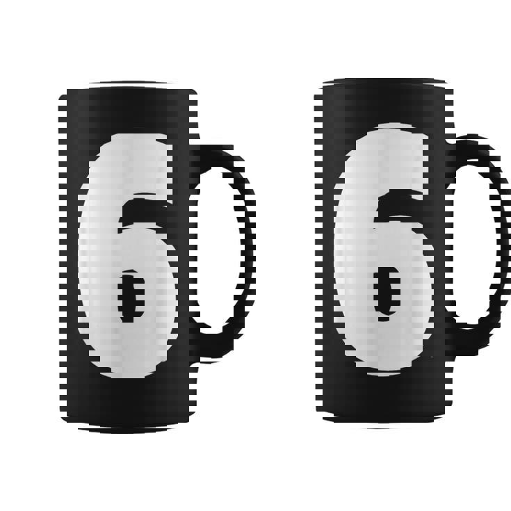 タイポグラフィ 太字表示 6番 数字 6 コーヒーマグ
