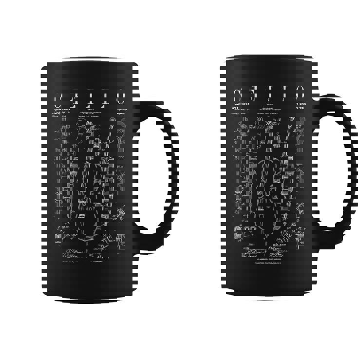 チェロ ヴィンテージ 特許 チェリスト 描画 プリント コーヒーマグ