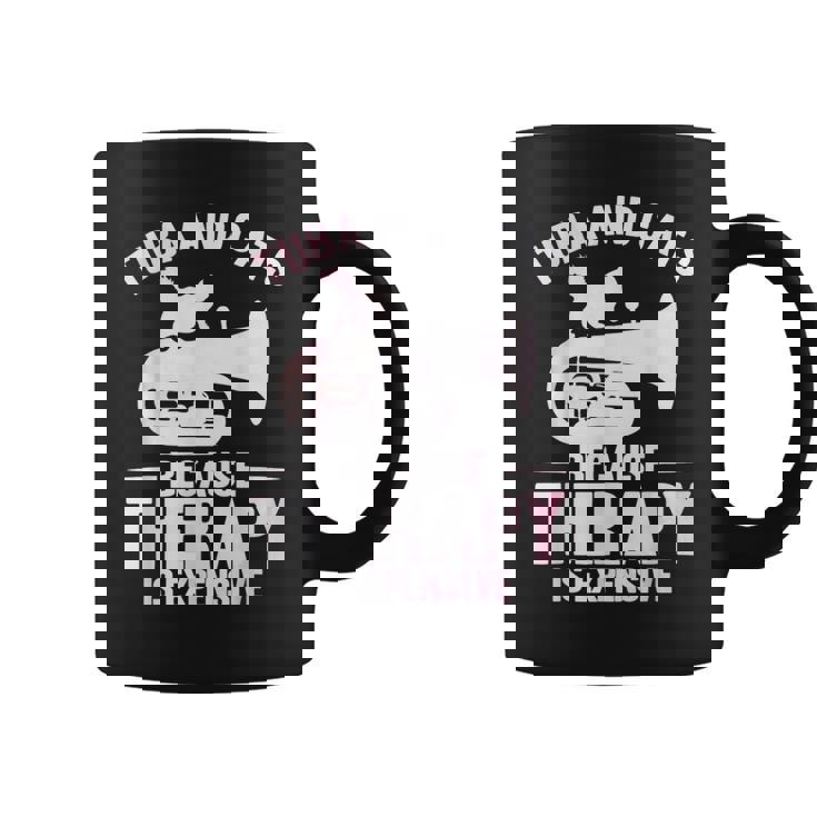 チューバ 水彩 チューバと猫 コーヒーマグ