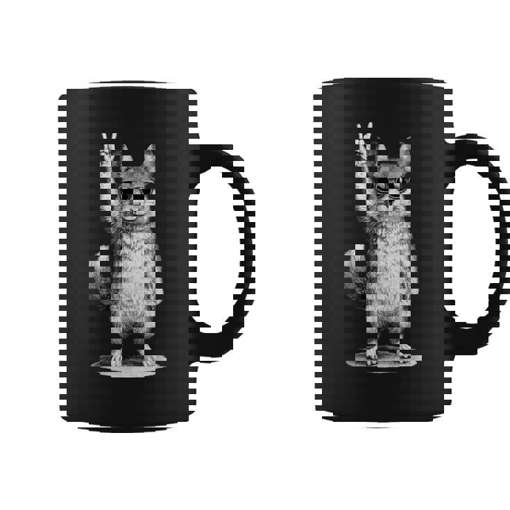 チンチラ ロックミュージック レトロ ヴィンテージ ペット愛好家 コーヒーマグ