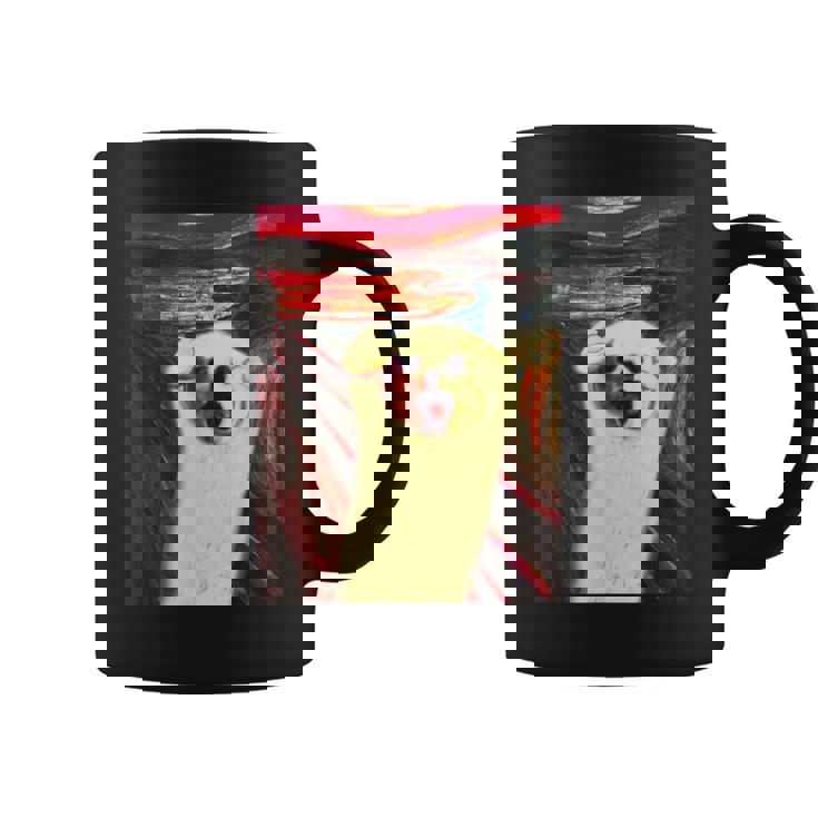 トイプードル 面白いtシャツ 犬 ムンクの叫び かわいい メンズ 子供 おもしろ 服 グッズ ネタ わんこ コーヒーマグ