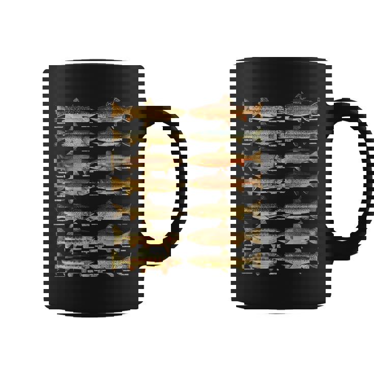 トラウト魚種種釣りギフト コーヒーマグ