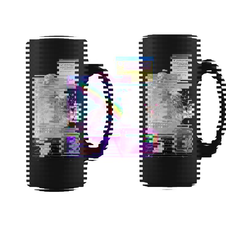 トリッピーサイバー美的ヴェイパーウェイヴインターネットクラシックアート コーヒーマグ