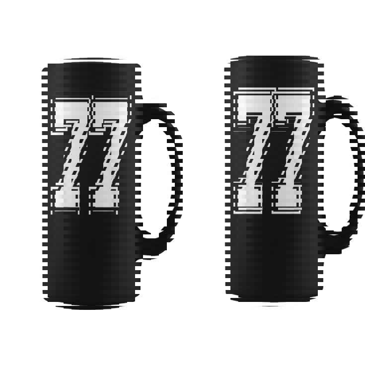 ナンバー77 野球 フットボール 誕生日 コーヒーマグ