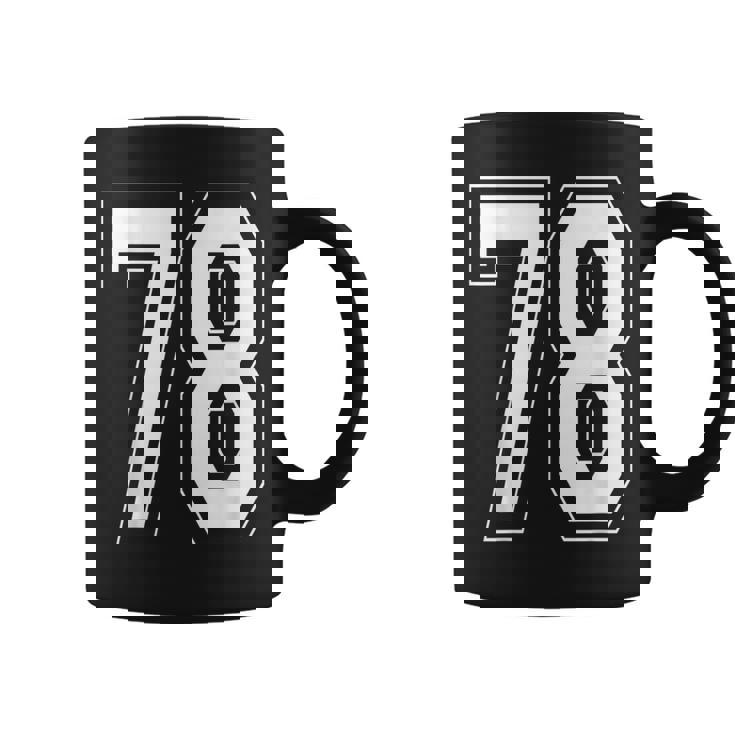 ナンバー78 バーシティスタイル ボールド スポーツ 誕生日 ジャージ コーヒーマグ
