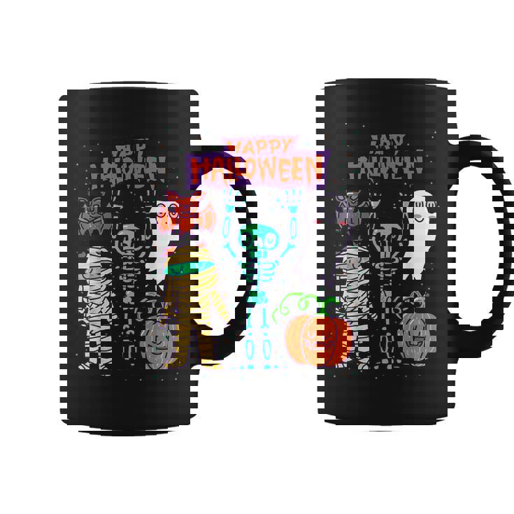 ハッピーハロウィン骨格かぼちゃかわいいゴーストキッズ男の子女の子 コーヒーマグ