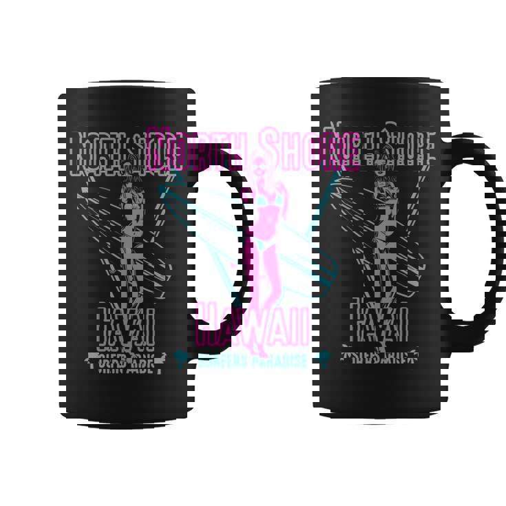 ハワイ サーファー ガール ノースショア 長袖tシャツ コーヒーマグ