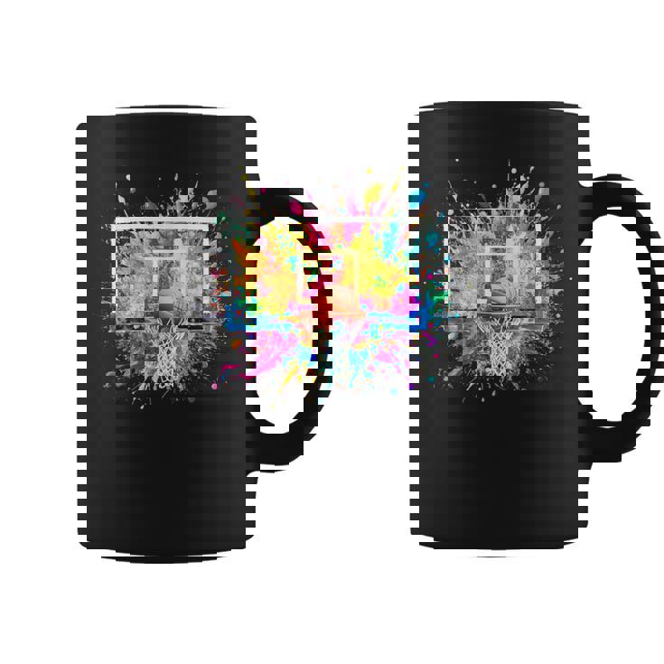 バスケットボール バスケ 面白tシャツ カラフル ゴール おもしろ 服 バスケ部 グッズ ネタ メンズ コーヒーマグ