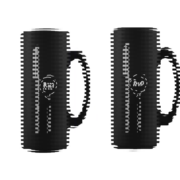 バスフルートとピッコロフルートのミーム 面白いフルートママ Flute Mum Humour コーヒーマグ