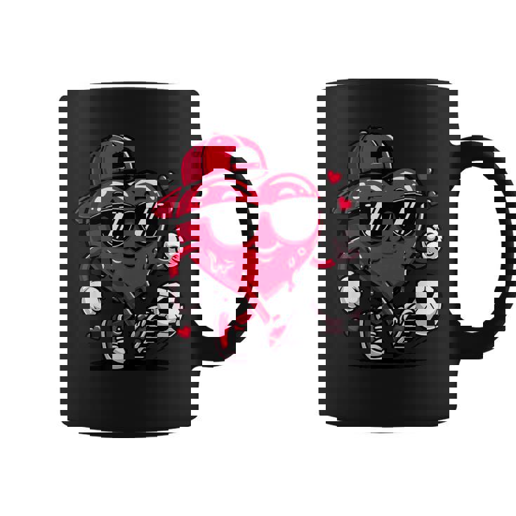 バレンタイン サッカー ハート ドリップ スポーツ 愛 バレンタインデー 男の子 コーヒーマグ