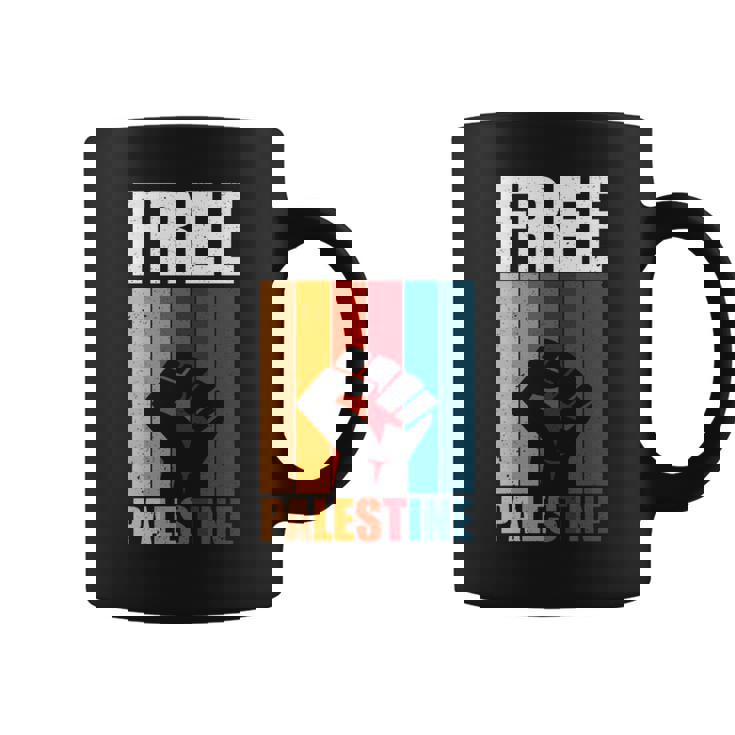 パレスチナ人のためのフリーパレスチナのレトロなビンテージデザイン 長袖tシャツ コーヒーマグ