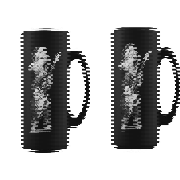 ビション・フリーゼ ギターを弾く クリスマス 犬好き コーヒーマグ