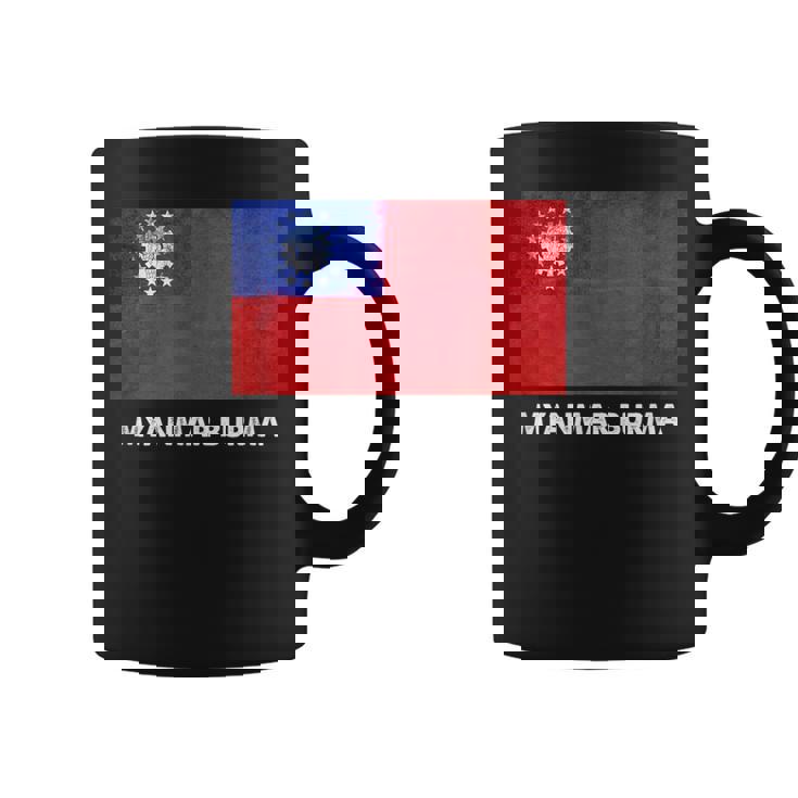 ビルマのミャンマー国旗 コーヒーマグ