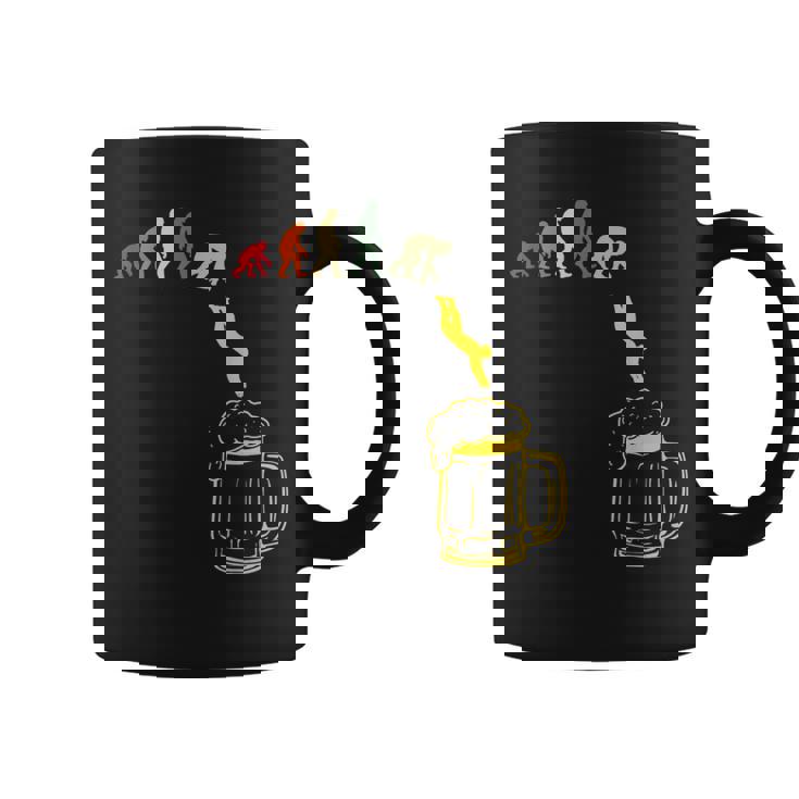 ビール 酒 面白いtシャツ 人類の進化 飲み おもしろ 飲み会 のんべえ メンズ ネタ 服 コーヒーマグ