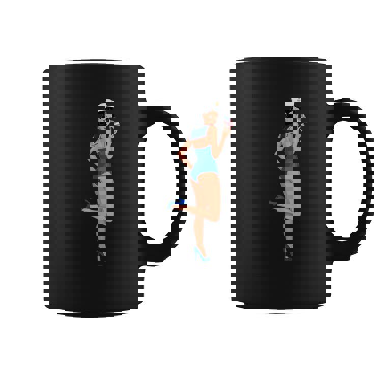 ピンナップガール セーラー アメリカ国旗 コーヒーマグ