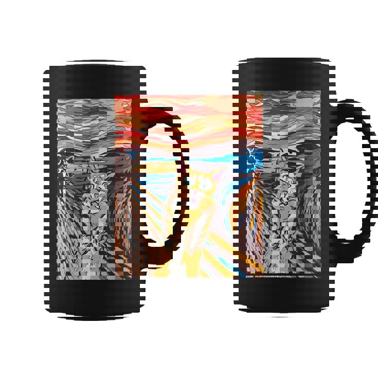 ファニー タビーキャット 絵画 ムンクの叫び パロディ コーヒーマグ