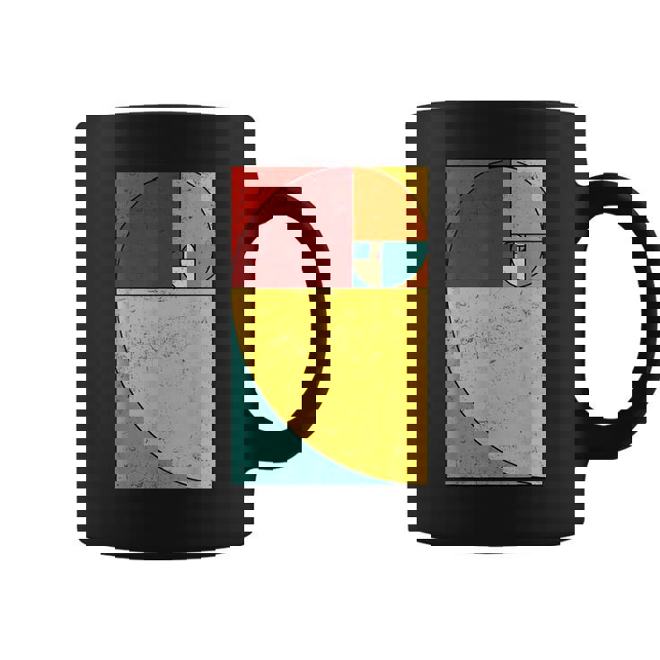 フィボナッチスパイラル幾何学アート コーヒーマグ