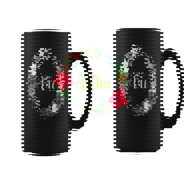 フラダンス フラ レッスン用 アロハ トロピカル ハワイ ハイビスカス かわいい 人気 プルメリア ハワイアン 黒 夏 コーヒーマグ