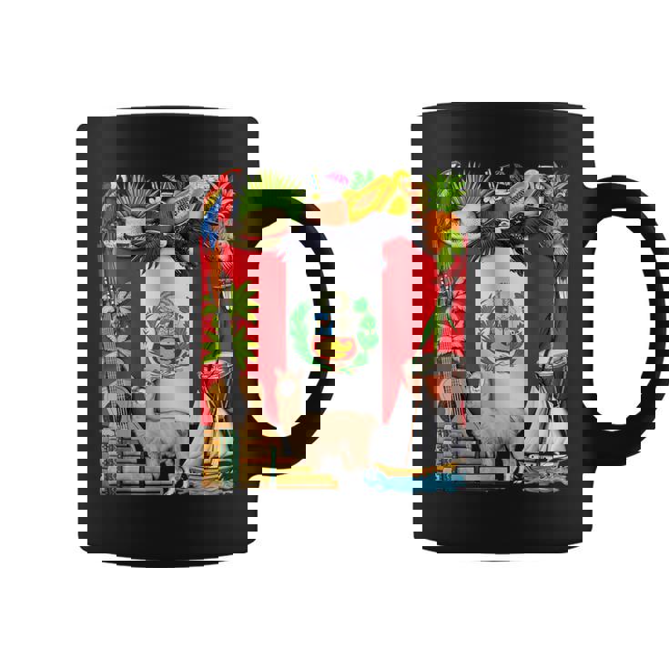 ペルー ペルー国旗 ペルーのルーツ ペルーの遺産 誇り高きペルー人 ペルーの誇り コーヒーマグ