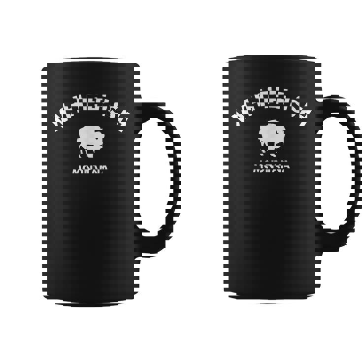 ホワイトフィッシュモンタナバッファロー-ビッグスカイカントリーバイソンアメリカ コーヒーマグ