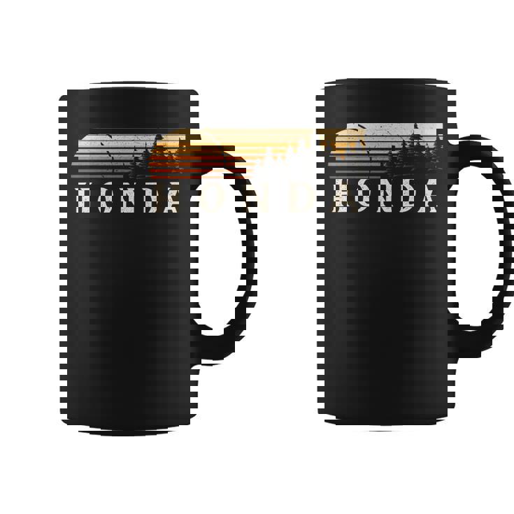 ホンダ、カリフォルニア州ヴィンテージエバーグリーンサンセット80年代レトロ。 長袖tシャツ コーヒーマグ
