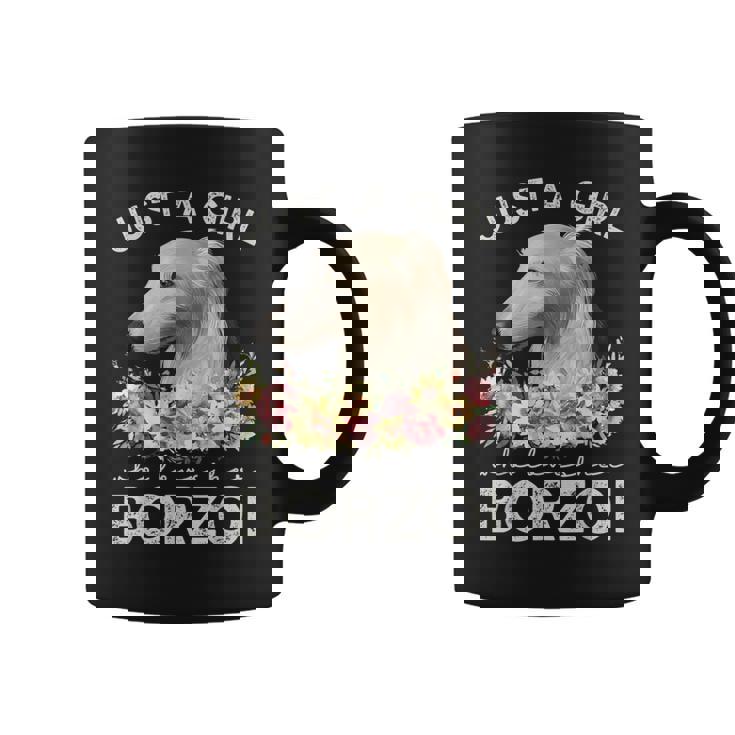 ボルゾイシャツ犬ギフト彼女を愛する女の子だけボルゾイ コーヒーマグ