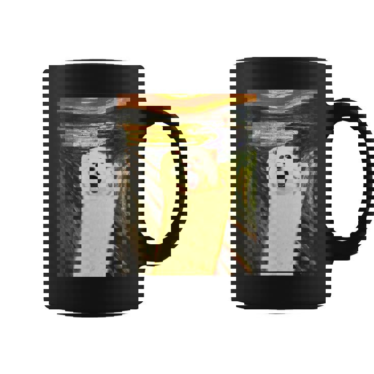 ポメラニアン 面白いtシャツ 犬 ムンクの叫び かわいい メンズ 子供 おもしろ 服 グッズ ネタ わんこ コーヒーマグ