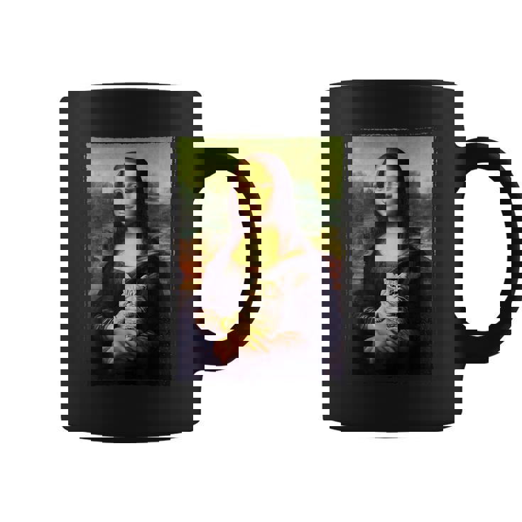 モナリザ と 猫 美術 教師 絵画 と 猫 恋人 コーヒーマグ