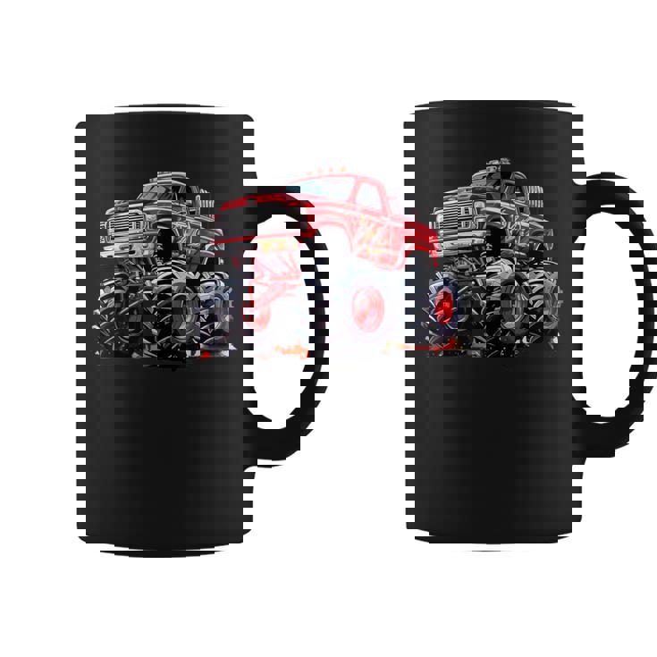 モンスタートラック 幼児用 キッズ レトロ ヴィンテージ モンスタートラック コーヒーマグ