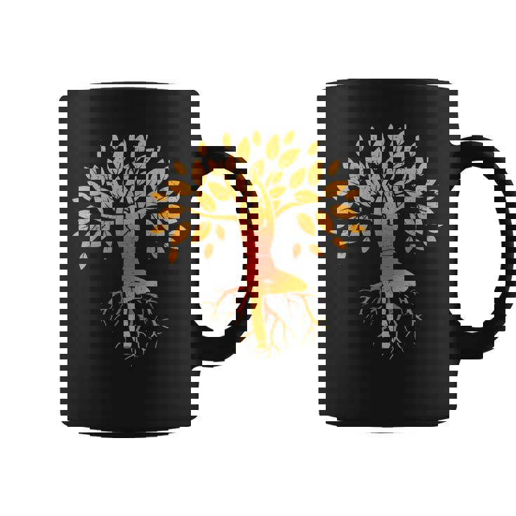 ヨガツリー 女性 男性 瞑想 コーヒーマグ