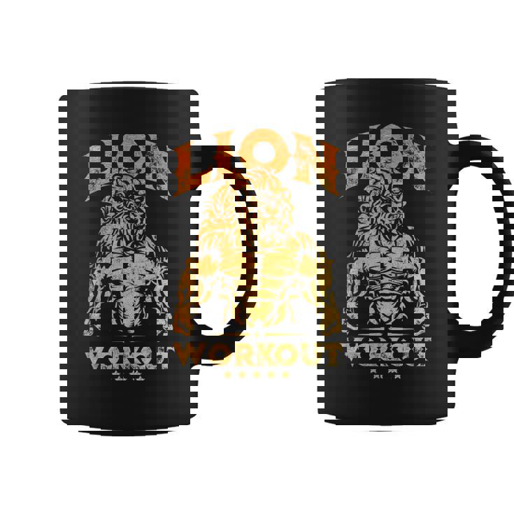 ライオン ワークアウト ゴールド トレーニング ビースト ジム フィットネス パワーマッスル コーヒーマグ