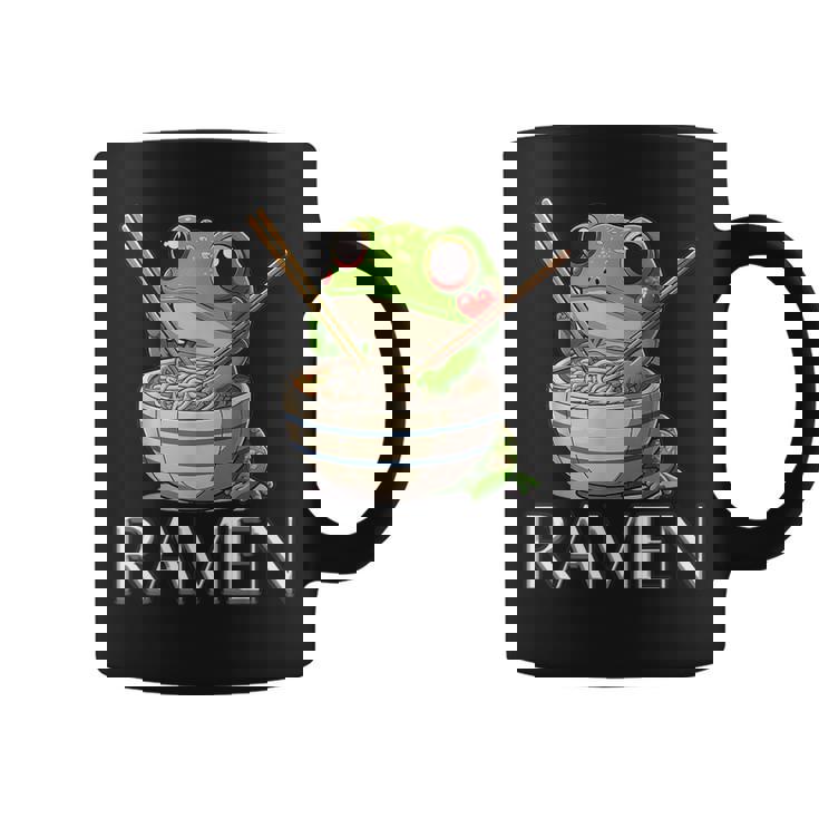 ラーメンを食べるカエルの麺 カワイイ 美的 日本アニメ コーヒーマグ