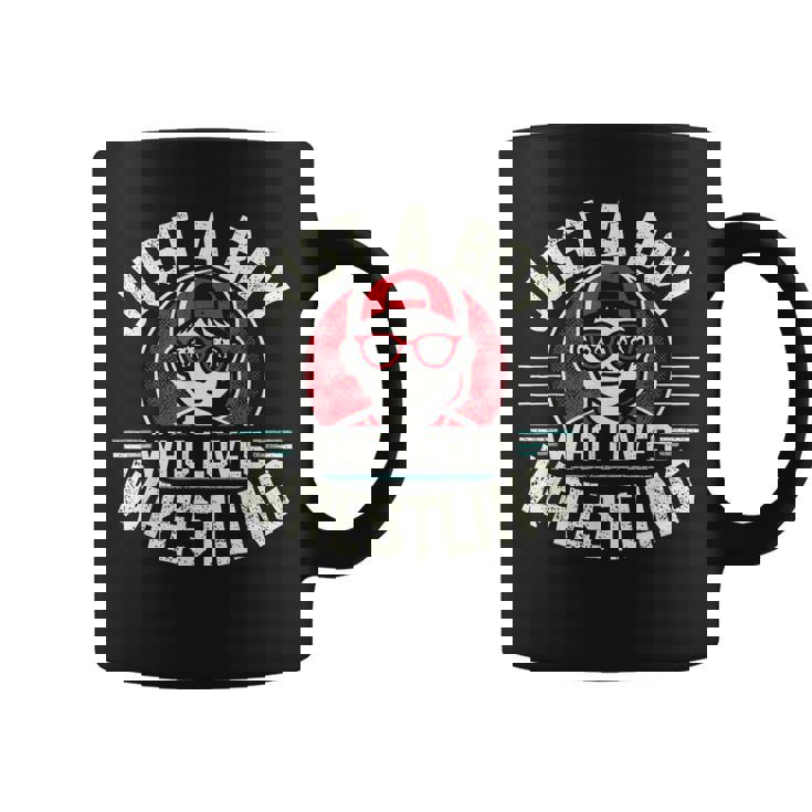 レスリングが大好きな少年 少年&キッズ レスラー コーヒーマグ