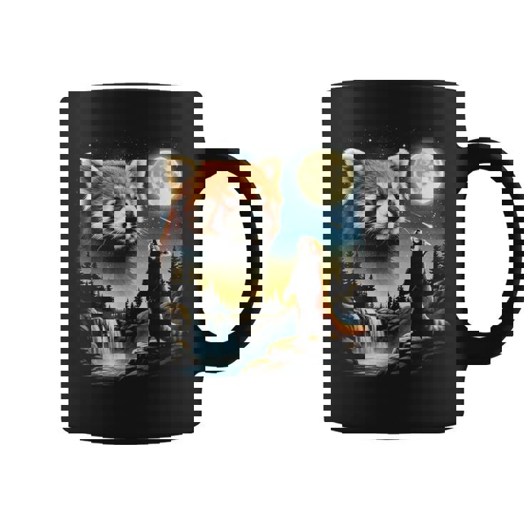 レッサーパンダ ハウリング トゥ ザ ムーン ミーム おもしろ 90年代 レッサーパンダ コーヒーマグ