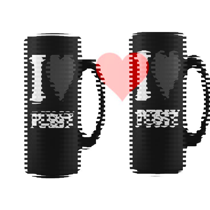 レッドハート I Love Pussy コーヒーマグ