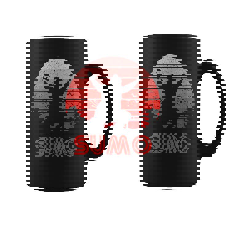 レトロサンセット相撲 コーヒーマグ