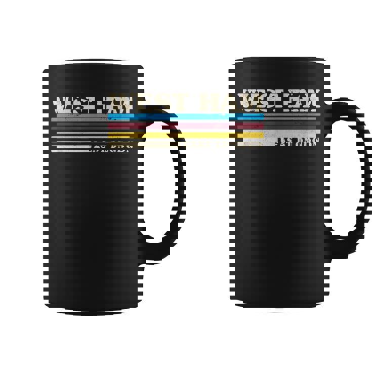 レトロストライプ ウエストハム コーヒーマグ