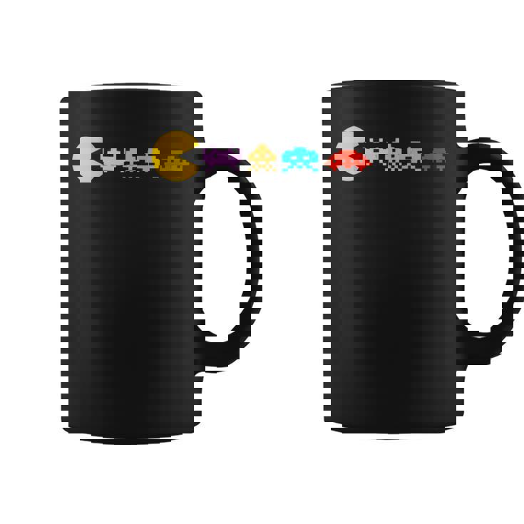 レトロヴィンテージ80年代アーケードゲームインベーダーマッシュアップ コーヒーマグ