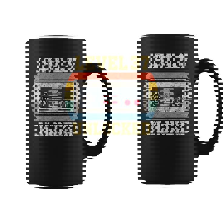 レベル 37 アンロック 37歳 ギフト 面白い ゲーマー 37歳の誕生日 コーヒーマグ