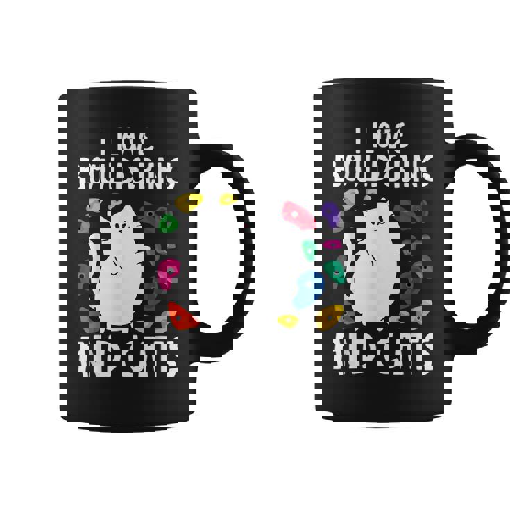 ロッククライミングホールズ クライマー キュート I Love ボルダリングと猫 コーヒーマグ