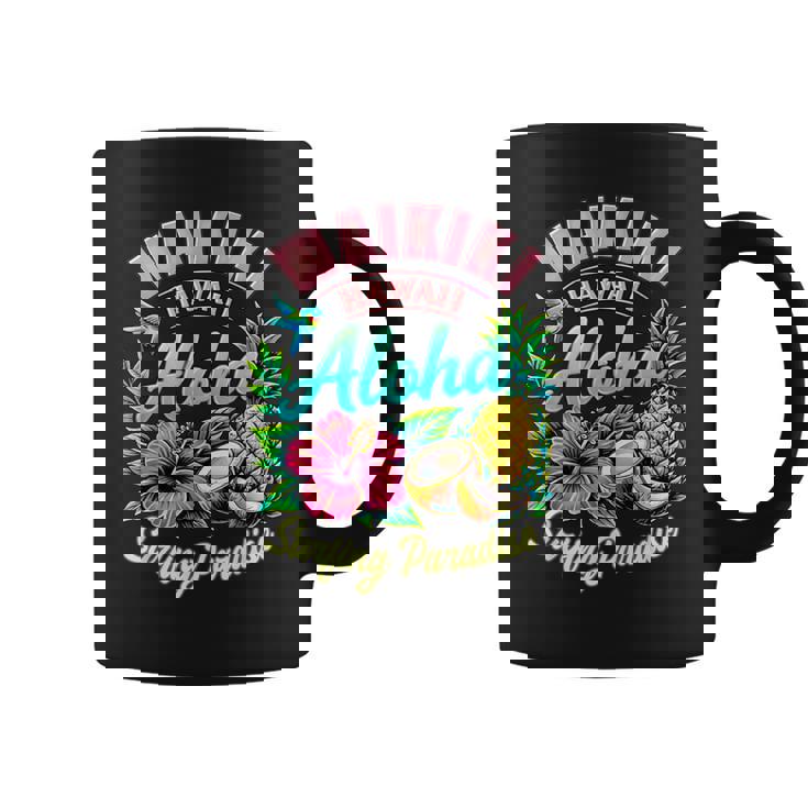 ワイキキ ハワイ アロハ サーフィン パラダイス ハイビスカス パイナップル コーヒーマグ