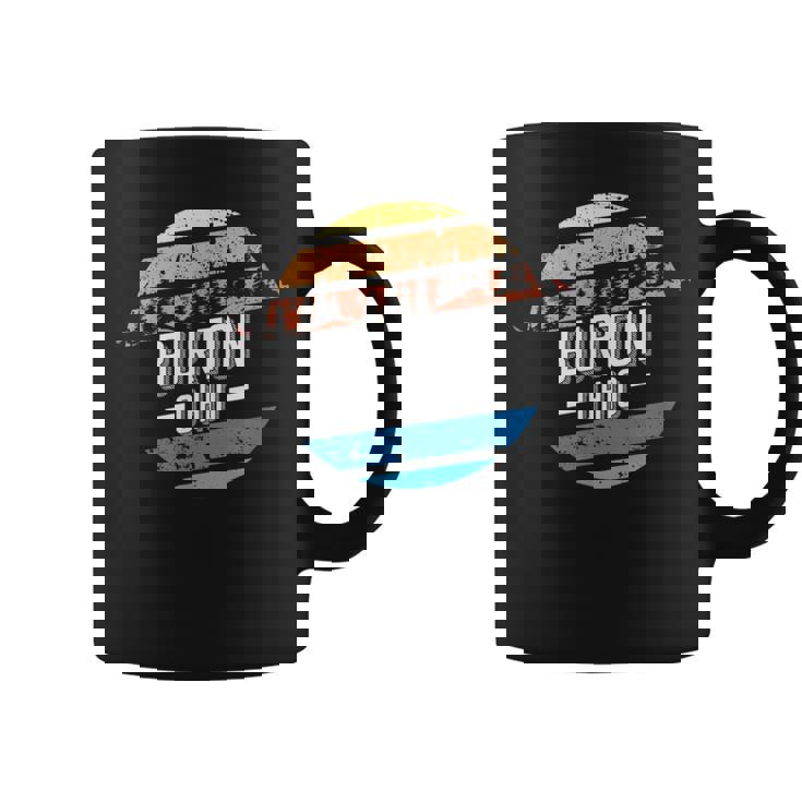ヴィンテージ バートン オハイオ州サンセットお土産プリント コーヒーマグ