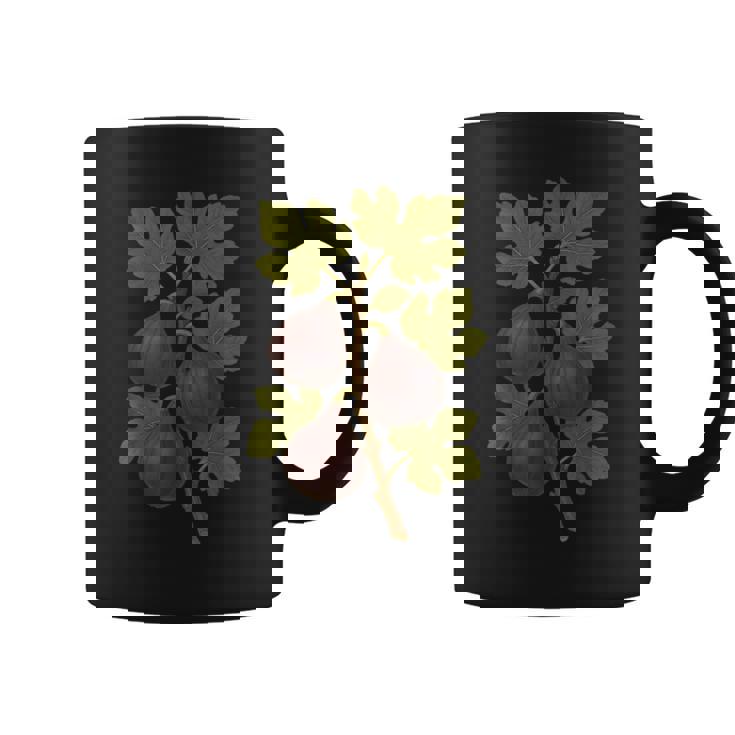 ヴィンテージ ボタニカル イチジク 自然 フルーツ アートプリント コーヒーマグ