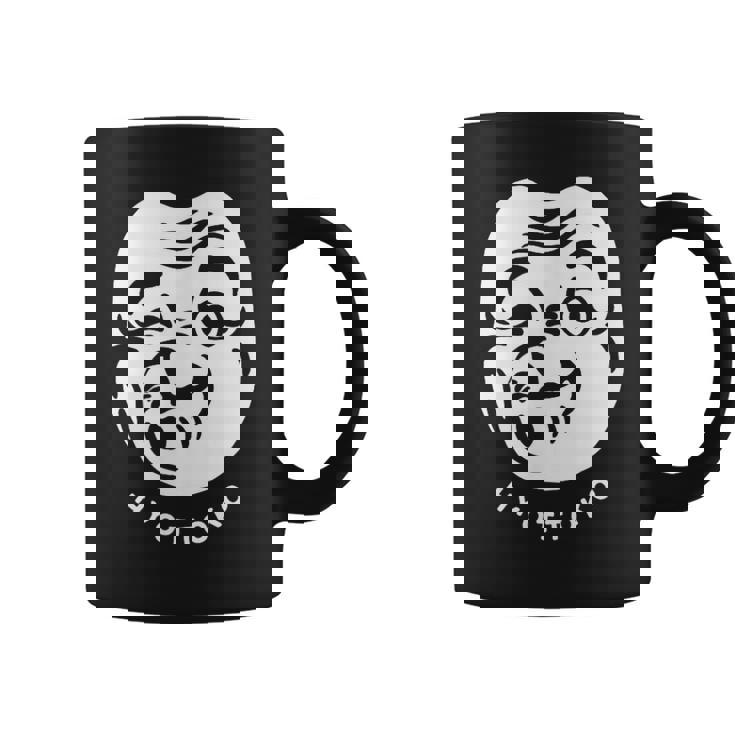 伝統的な日本のマスク、ひょっとこ様式デザイン。 コーヒーマグ