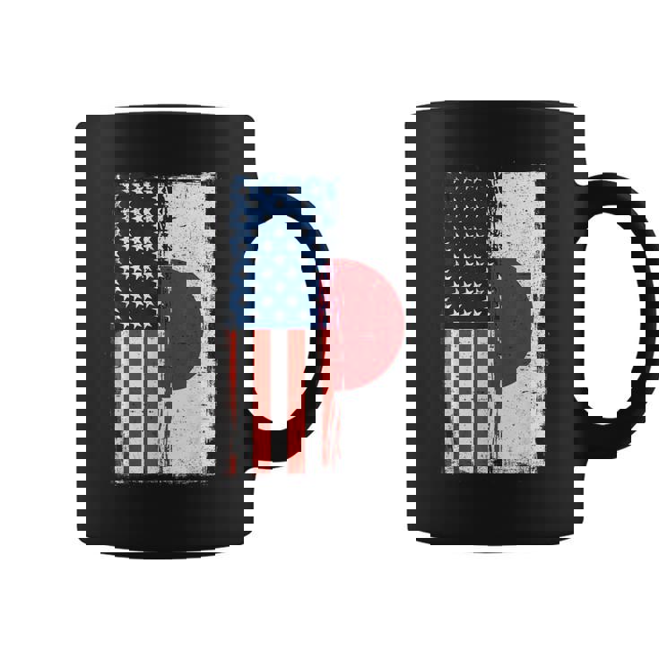 半日半 アメリカ国旗 日米ルーツ コーヒーマグ