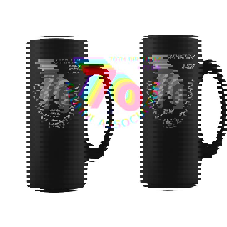 古希 同窓会 70歳 アラ古希 70歳誕生日 古希祝い 長寿 七色 70古希の集まり レインボーカラー 虹色 長袖tシャツ コーヒーマグ